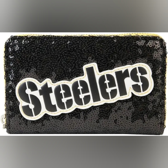 Loungefly Handbags - Loungefly Pittsburgh Steelers Sequin Loungefly Wallet